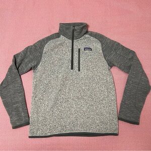 Patagonia Women’s XS Gray Better Sweater Fleece Quarter Zip Two Tone